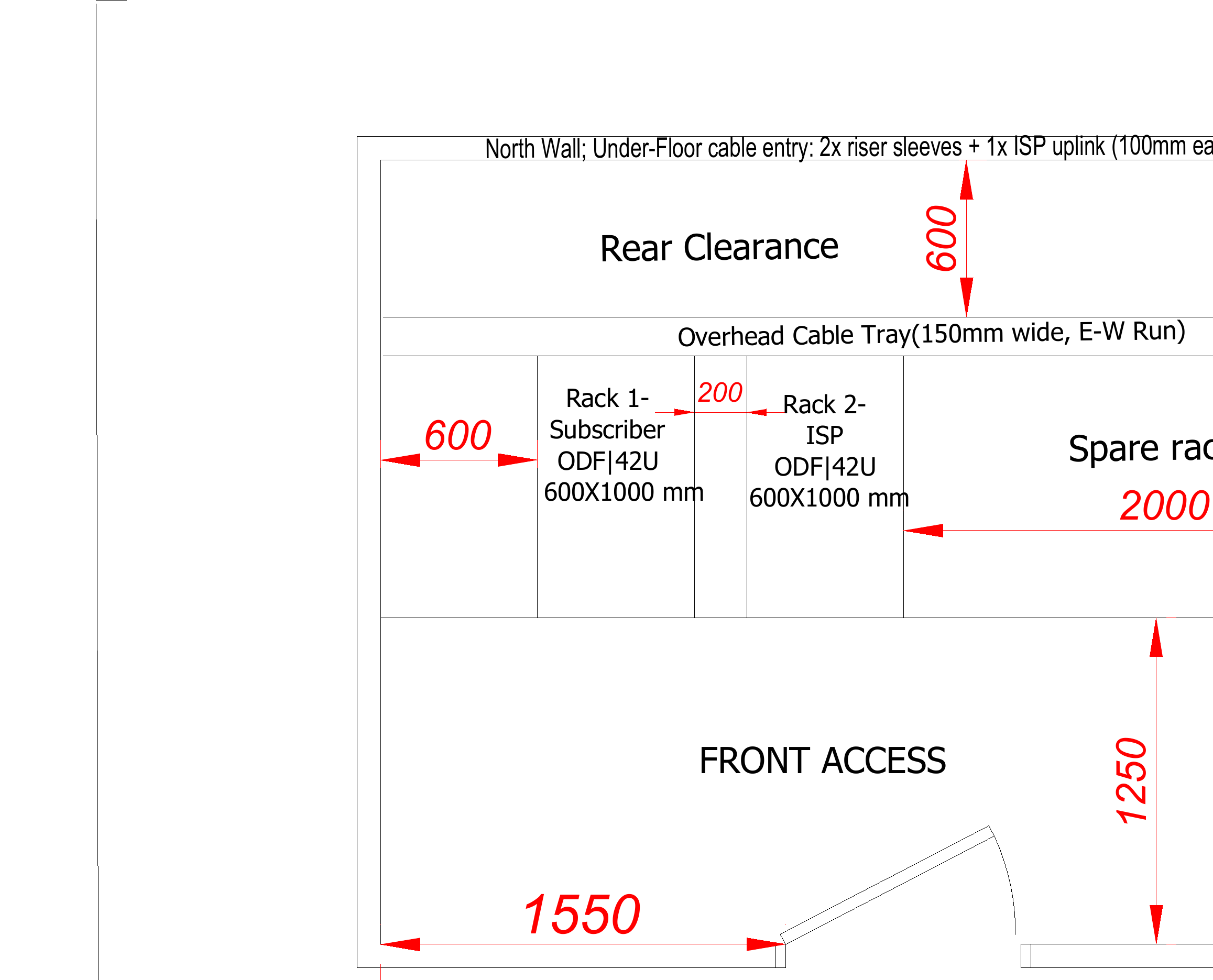 Meet Me Room floor plan from the design drawings